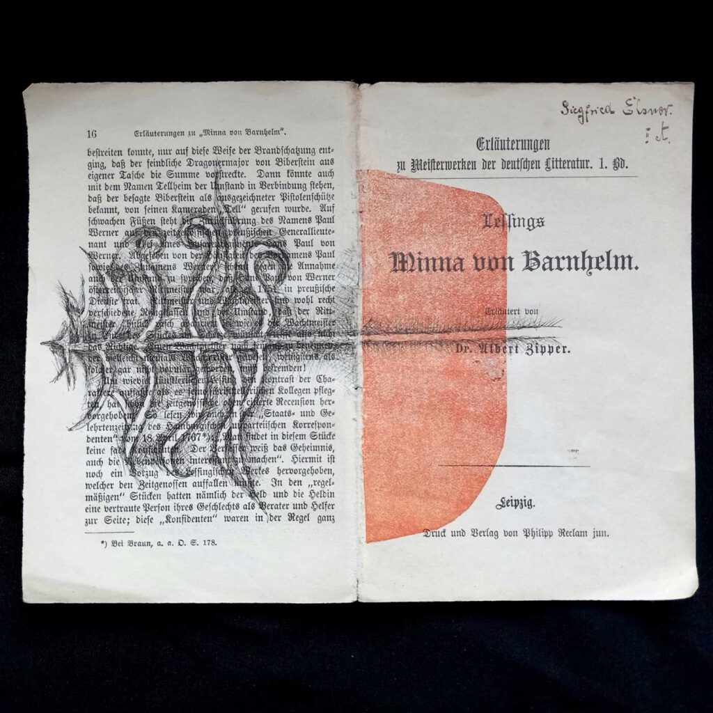 Zwei Seiten aus dem alten Reclamheft: Erläuterungen zu Lessings Minna von Barnhelm